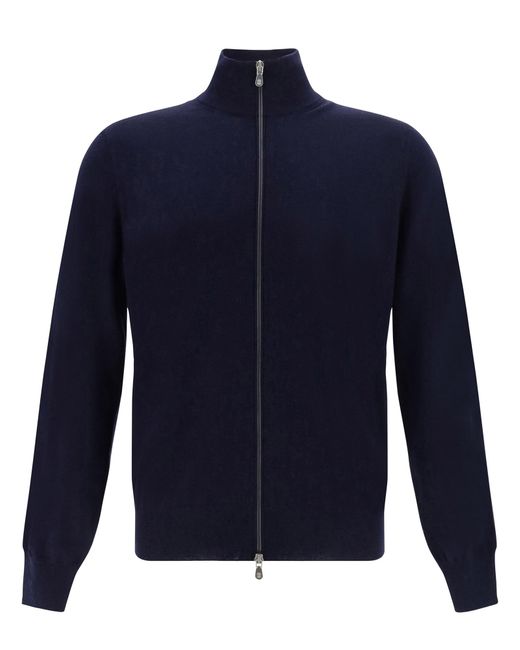 Brunello Cucinelli Blue Roll-neck Sweater for men