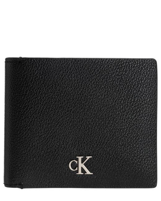 Calvin Klein Black Jeans Mono Bifold Wallet Leather for men