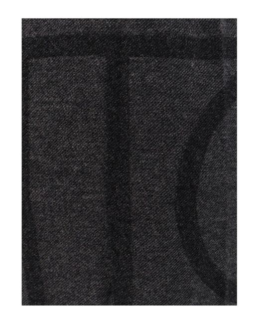 Gonna in lana con stampa logo di Totême  in Black