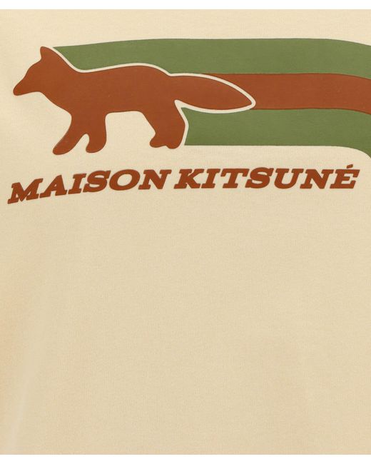T-shirt di Maison Kitsuné in Natural da Uomo