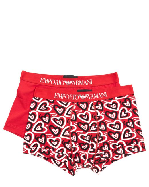 Emporio Armani Red 2 Pack Boxer for men
