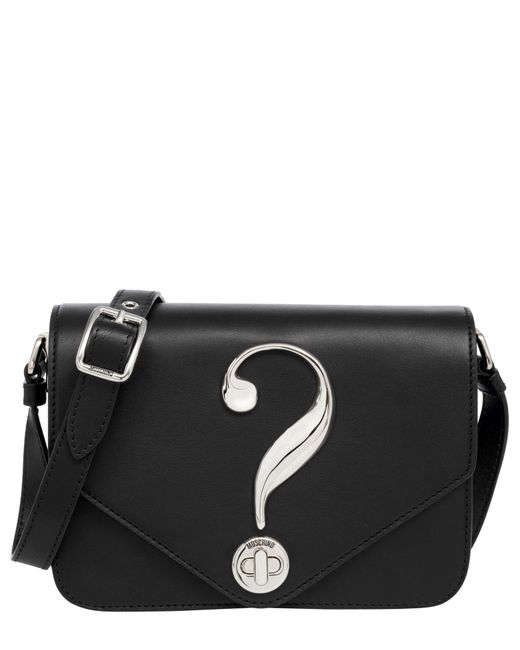 Moschino Black Question Mark Crossbody Bag