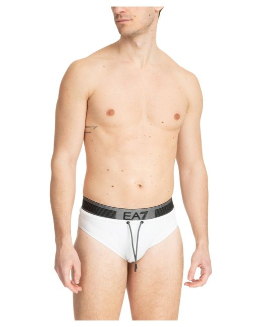 Slip mare di EA7 in White da Uomo