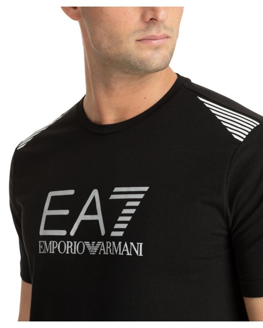 EA7 Black Natural Ventus 7 T-shirt for men