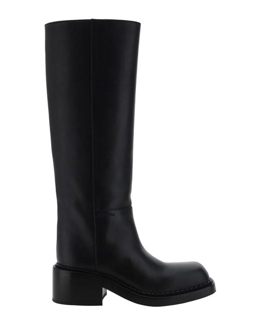 Prada Black Heeled Boots