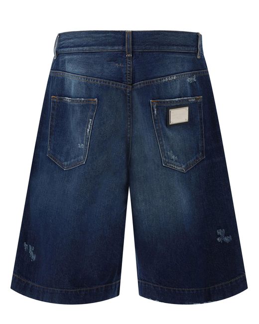 Dolce & Gabbana Blue Denim Shorts for men