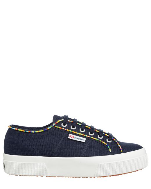 Superga Blue 2740 Multicolor Beads Sneakers