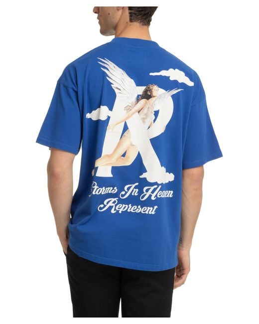 Represent Blue Storms In Heaven Cotton T-shirt for men