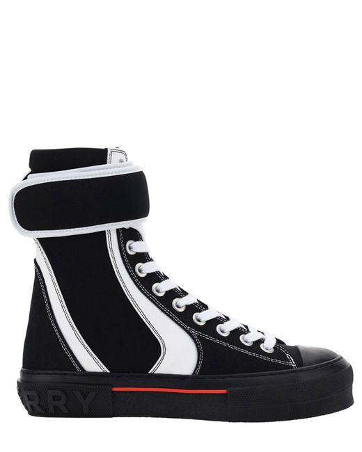 Burberry Cotton Sub High-top Sneakers in Black - White (Black) for Men ...