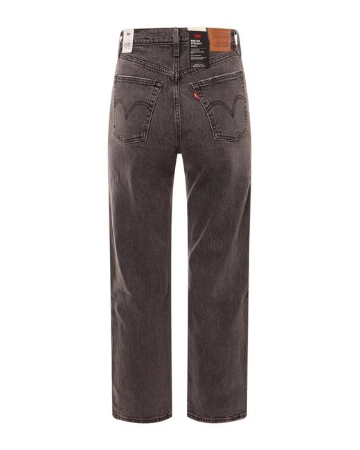 Levi's Gray Ribacage Straight Ankle Jeans