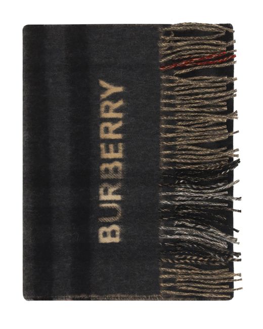Burberry Black Cashmere Scarf for men