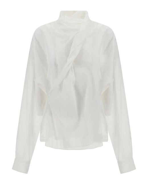 Blusa wrap di Quira in White