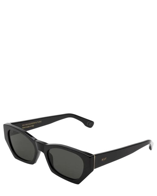 Retrosuperfuture Metallic Sunglasses Amata Black