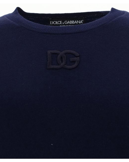 Dolce & Gabbana Blue Sweater for men