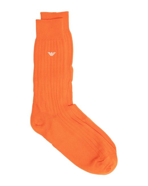 Emporio Armani Orange Socks for men