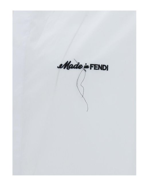 Camicia maniche corte di Fendi in White da Uomo