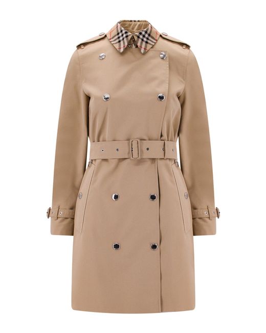 Burberry Montrose Trench Coat in Natural | Lyst