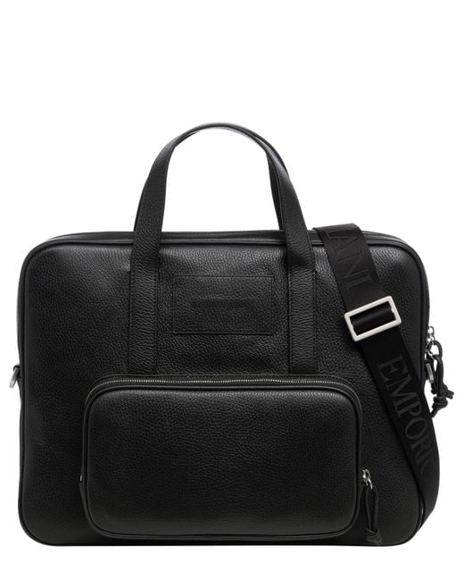 Emporio Armani Black Briefcase for men