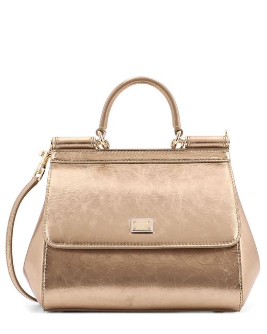 Borsa a mano sicily media di Dolce & Gabbana in Natural