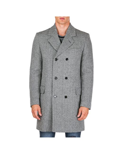 Dolce & Gabbana Wool Men's Double Breasted Coat Overcoat in Gray for ...