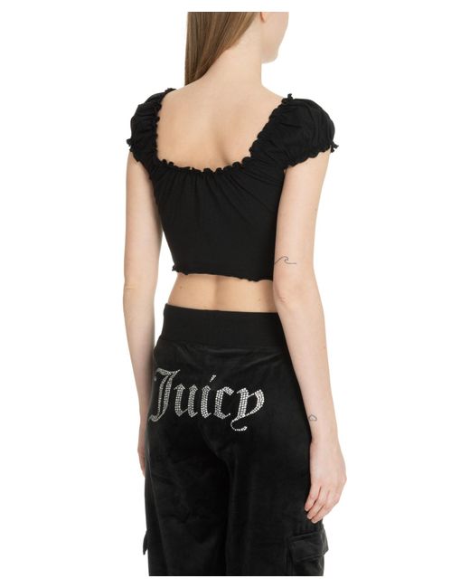 Juicy Couture Black Brodie Crop Top