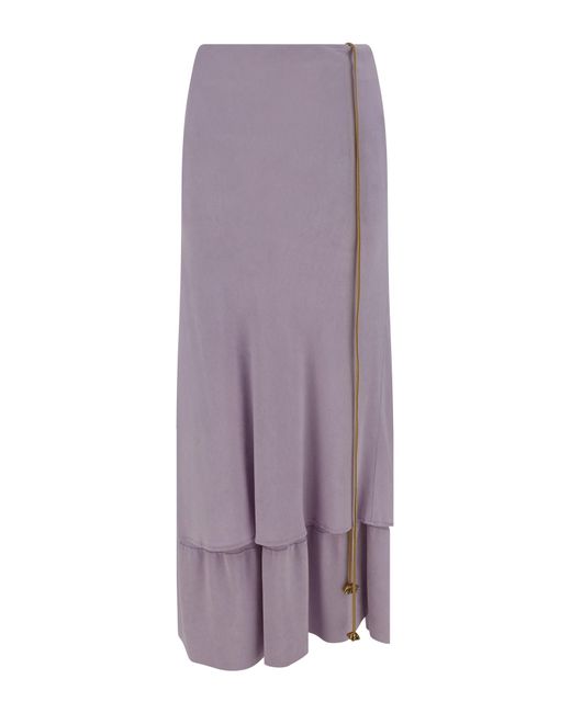 Quira Purple Double Underskirt Maxi Skirt