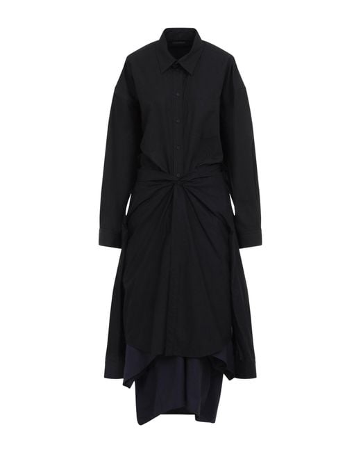 Balenciaga Black Midi Dress