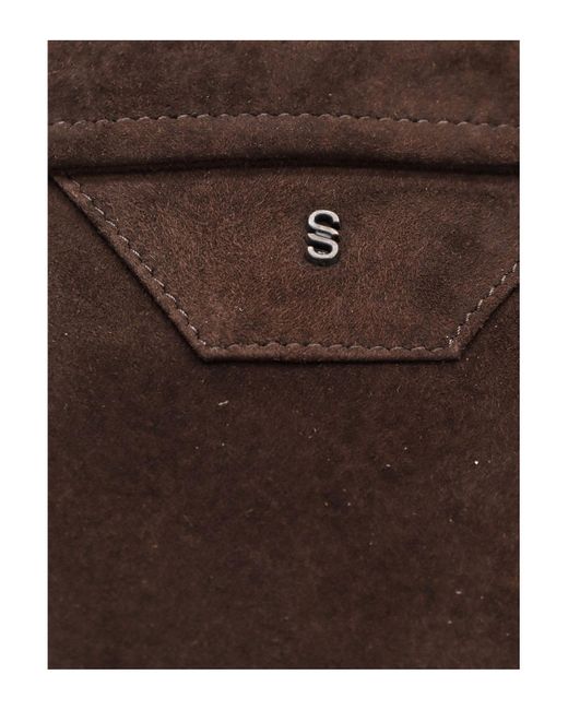 Salvatore Santoro Brown Leather Jackets for men