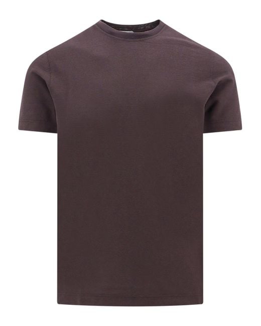 Zanone Brown T-shirt for men
