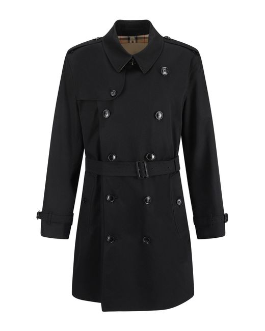 Burberry Black Kensington Heritage Trench Coat for men