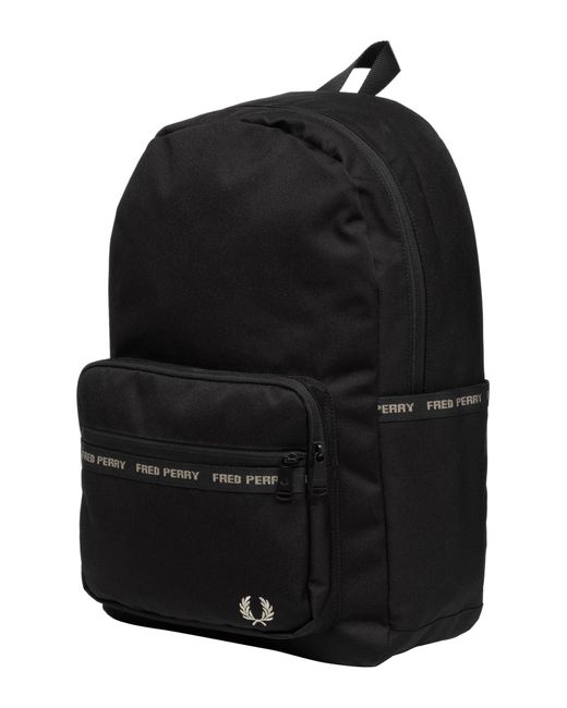 Fred Perry Black Backpack for men