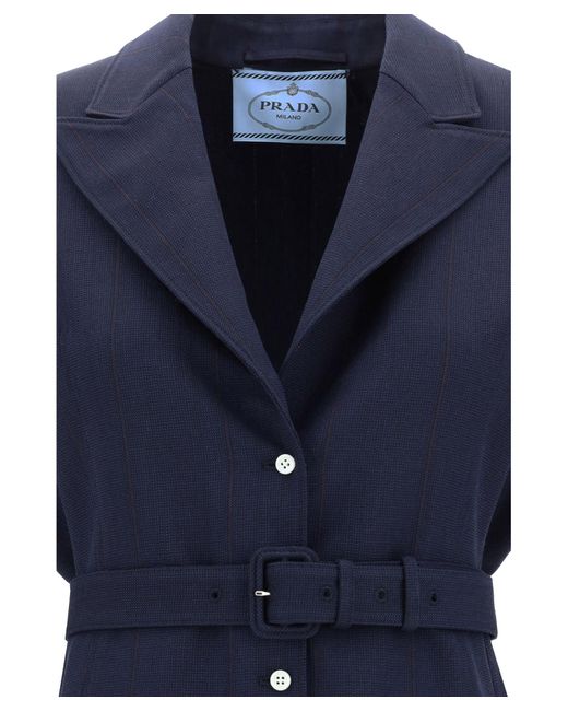 Prada Blue Oversize Waistcoat