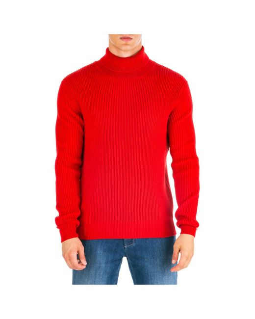 AT.P.CO Red Men's Polo Neck Turtleneck Jumper Sweater for men