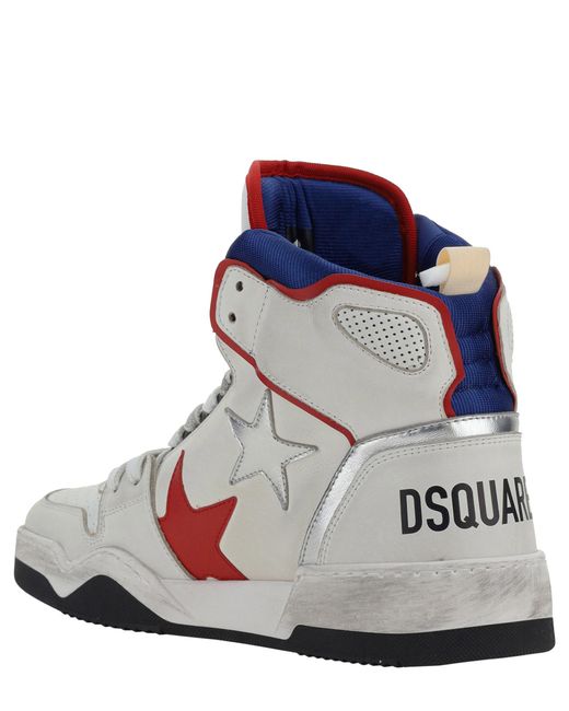 Sneakers alte rocco spiker di DSquared² in White da Uomo