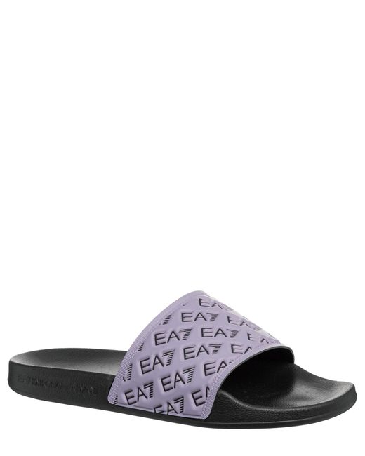 EA7 White Slides for men