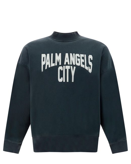 Palm Angels Blue Sweatshirt for men