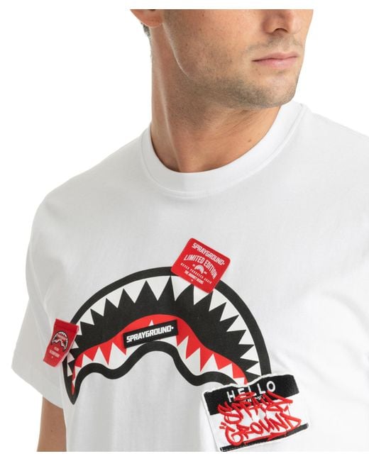 Sprayground White Label Shark T-shirt for men