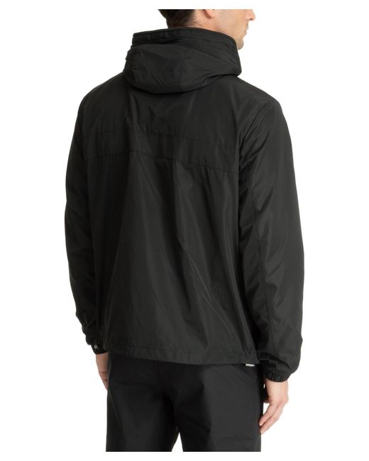Michael Kors Black Mk Logo Tape Woven Windbreaker Jacket for men