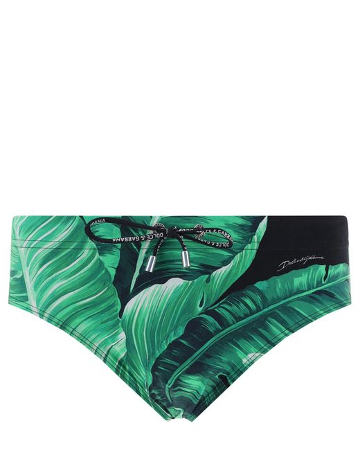 Dolce & Gabbana Green Swim Briefs for men