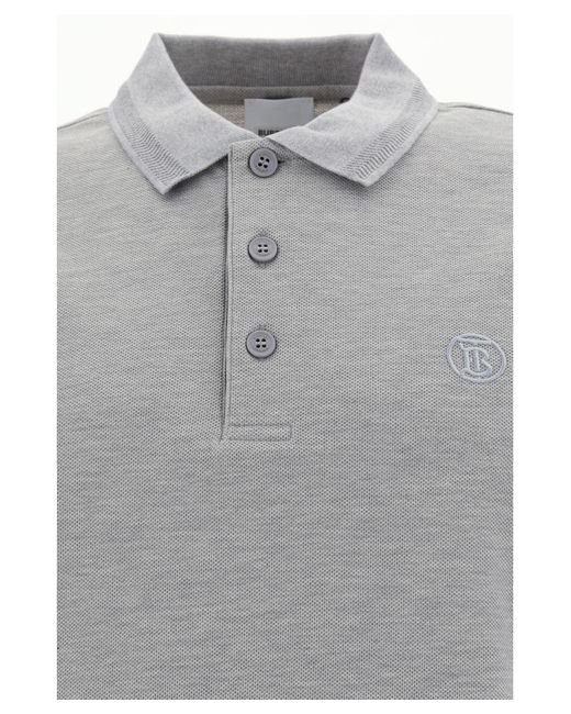 Burberry Gray Eddie Polo Shirt for men