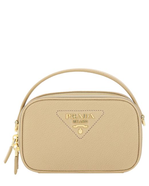 Prada Bandolina Crossbody Bag in Natural Lyst