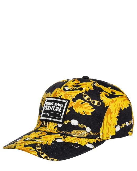Versace Jeans Yellow Chain Couture Cotton Hat for men