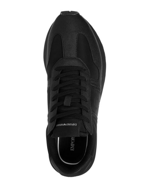 emporio armani sneakers black gold