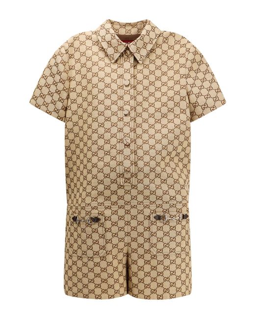Gucci Natural GG Marmont Playsuit