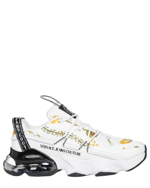 Versace Jeans White Nomo Chain Couture Sneakers for men