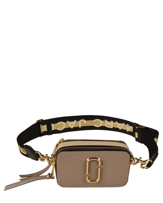 Marc Jacobs Gray The Snapshot Leather Cross-body Bag