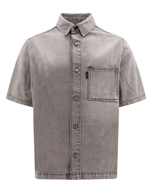 Haikure Gray Jerry Palermo Short Sleeve Shirt for men