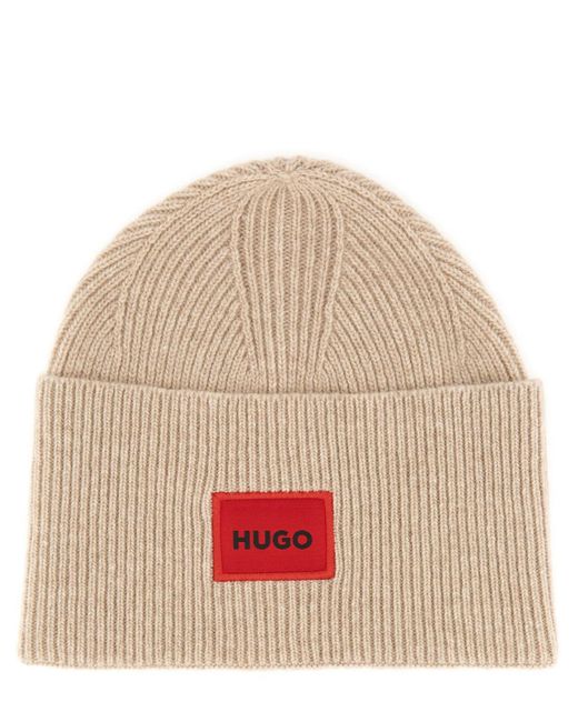 HUGO Natural Beanie for men