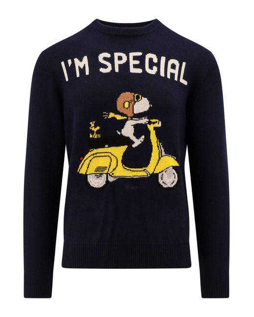 Mc2 Saint Barth Blue Snoopy Special Sweater for men