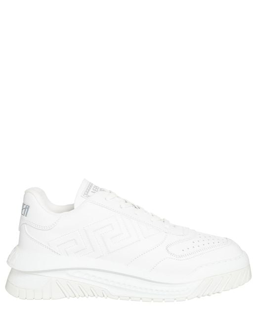 Versace White Odyssey Chunky Sneakers for men